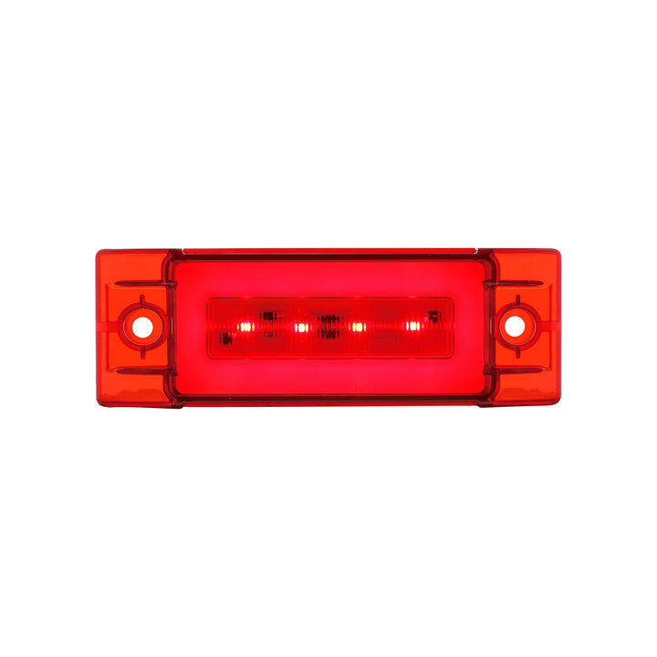 16 LED Rectangular GloLight (Clearance/Marker) - Red LED/ Red Lens