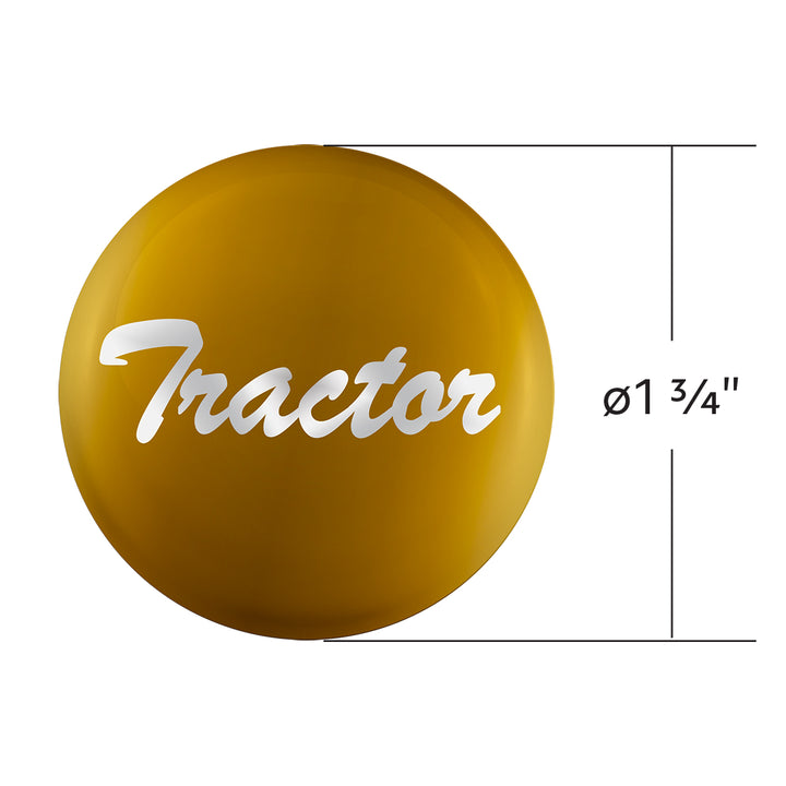 "Tractor" Glossy Air Valve Knob Candy Color Sticker - Electric Yellow
