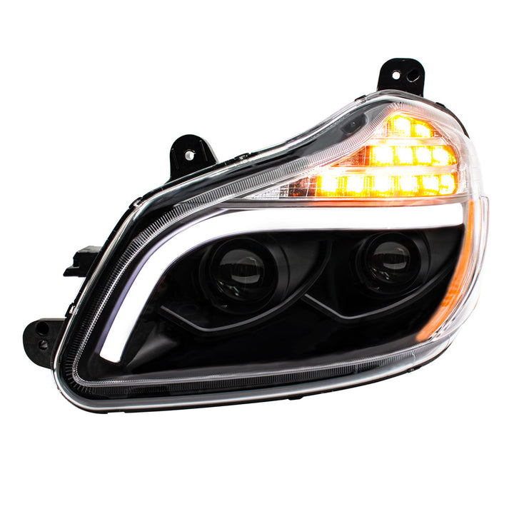 Blackout 8 LED Projection Headlight For 2013-2021 Kenworth T680 - Driver