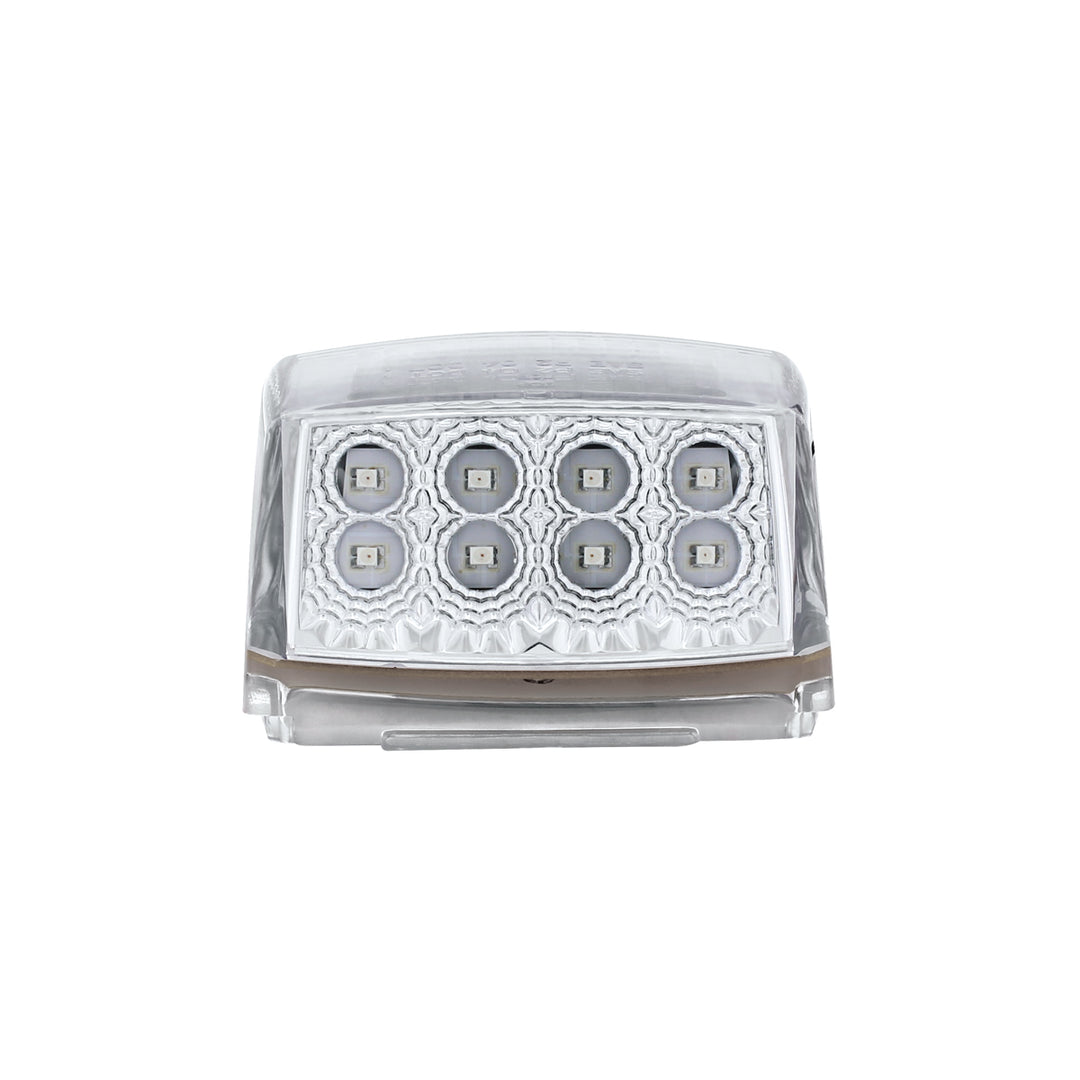 17 LED Reflector Square Cab Light - Amber LED/Clear Lens