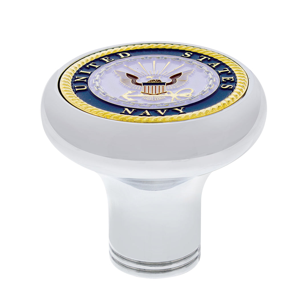 Deluxe Military Medallion Air Valve Knobs - Navy