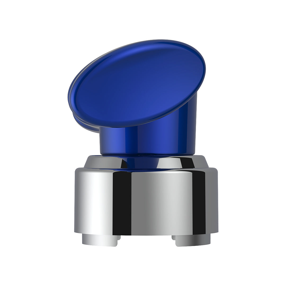 Thread-On T-Shape Gearshift Knob With Chrome 9/10 Speed Adapter - Indigo Blue