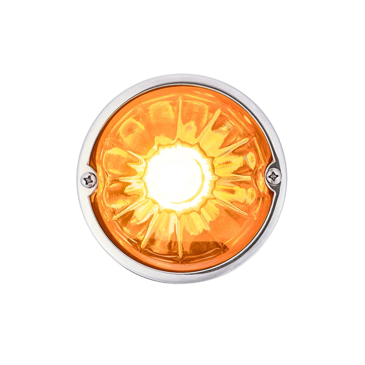 Glass Watermelon Light Kit With 4 LED Light - Amber LED/Amber Lens
