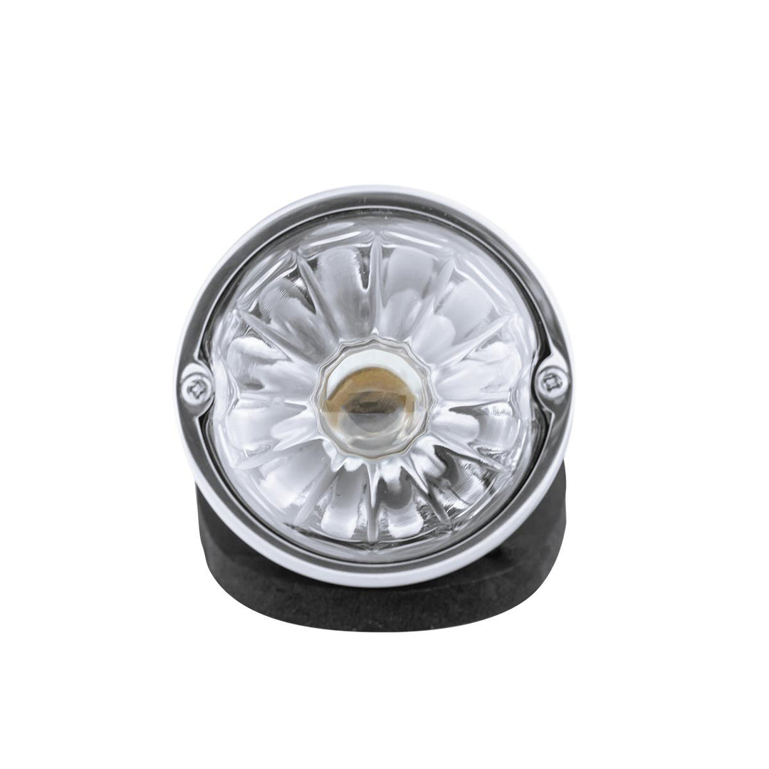 Chrome Die Cast Torpedo Cab Light With Watermelon Glass Lens &amp; 1156 Bulb - Clear