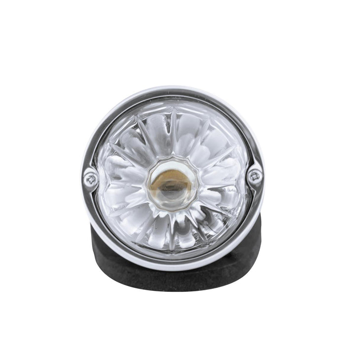 Chrome Die Cast Torpedo Cab Light With Watermelon Glass Lens &amp; 1156 Bulb - Clear