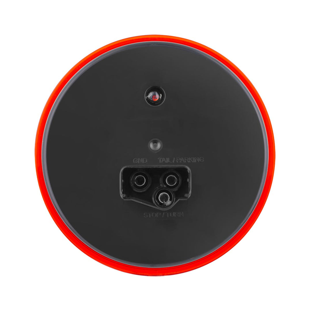 3 LED 4" Round Light (Stop, Turn, &amp; Tail) - Red LED/Red Lens