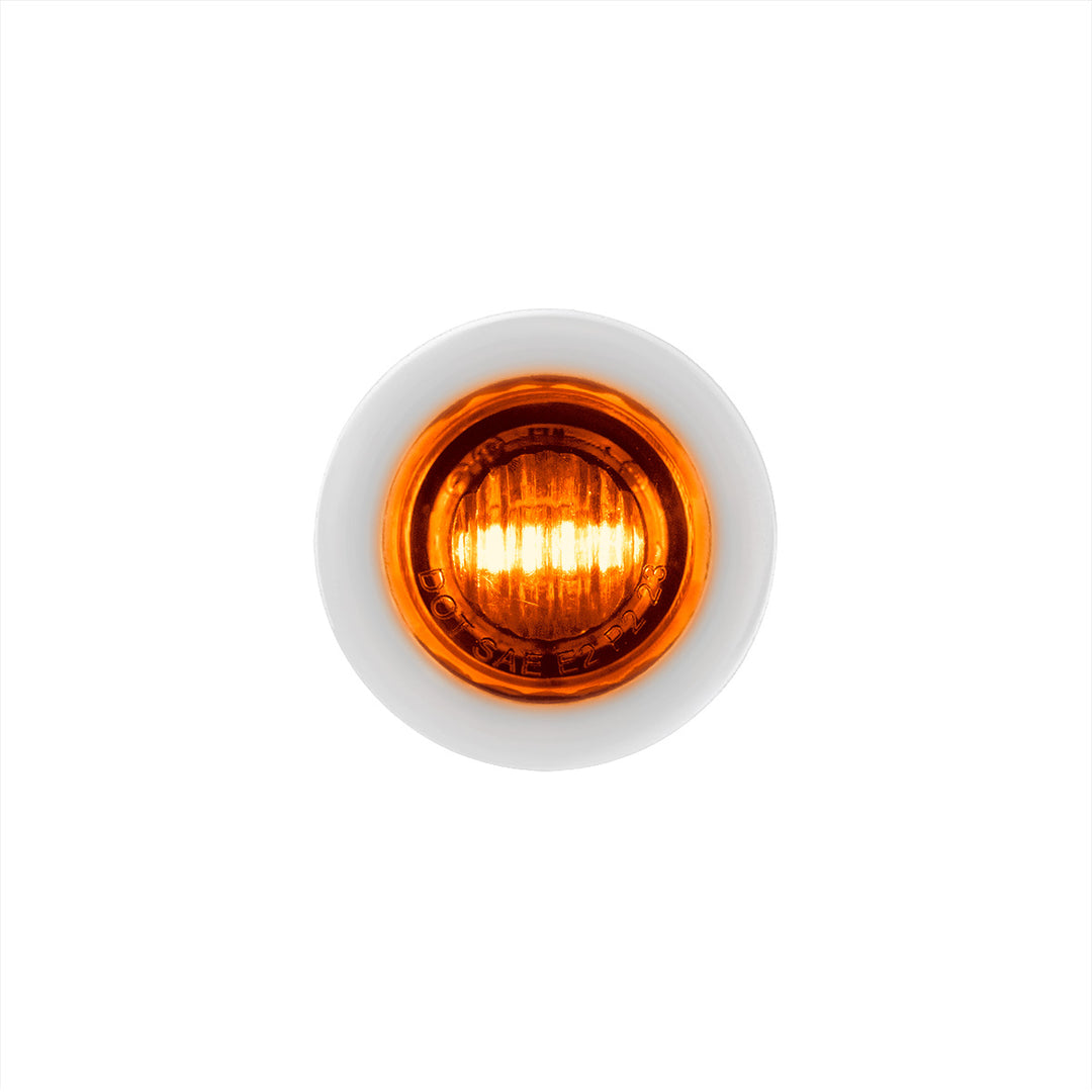 2 LED 3/4" Mini Double Fury Light (Clearance/Marker) - Amber &amp; Green LED/Clear Lens