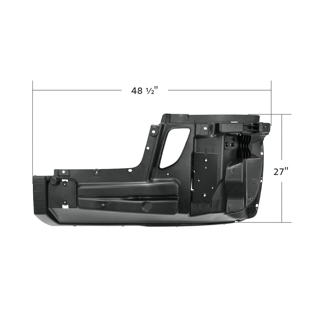 Bumper Reinforcement With Wheel Aero Trim Holes For 2018-2024 Freightliner Cascadia - Driver
