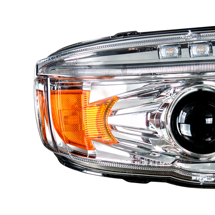 Chrome Projection Headlight With LED Turn &amp; DRL For Peterbilt 389 (2008-2023) &amp; 388 (2008-2015) - Passenger