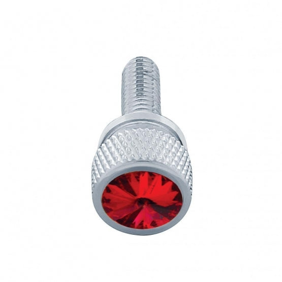 3/4" Short M6 - 1.0 Dash Screw For Kenworth - Red Crystal (12-Pack)