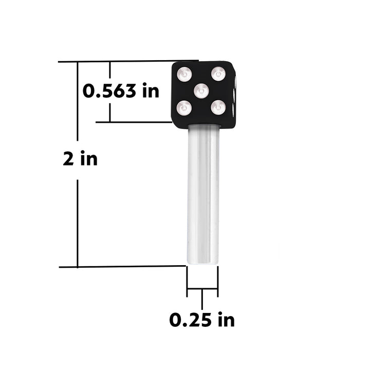 Dice Door Lock Knobs - Black (2Pc/Set)