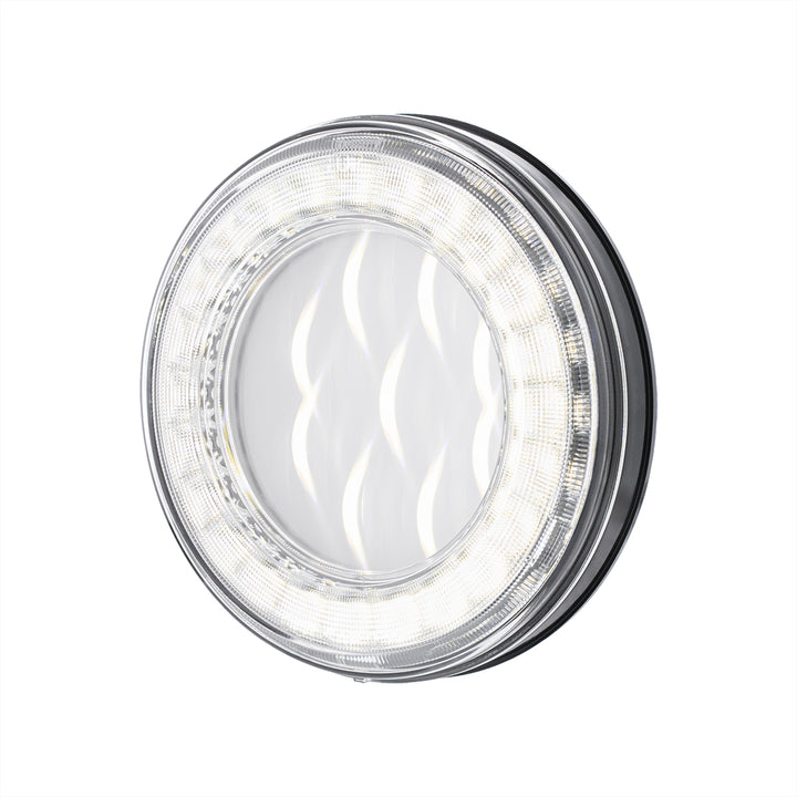 33 LED 4" Round Lumos Light X - Series (Back-Up) - White LED/Clear Lens