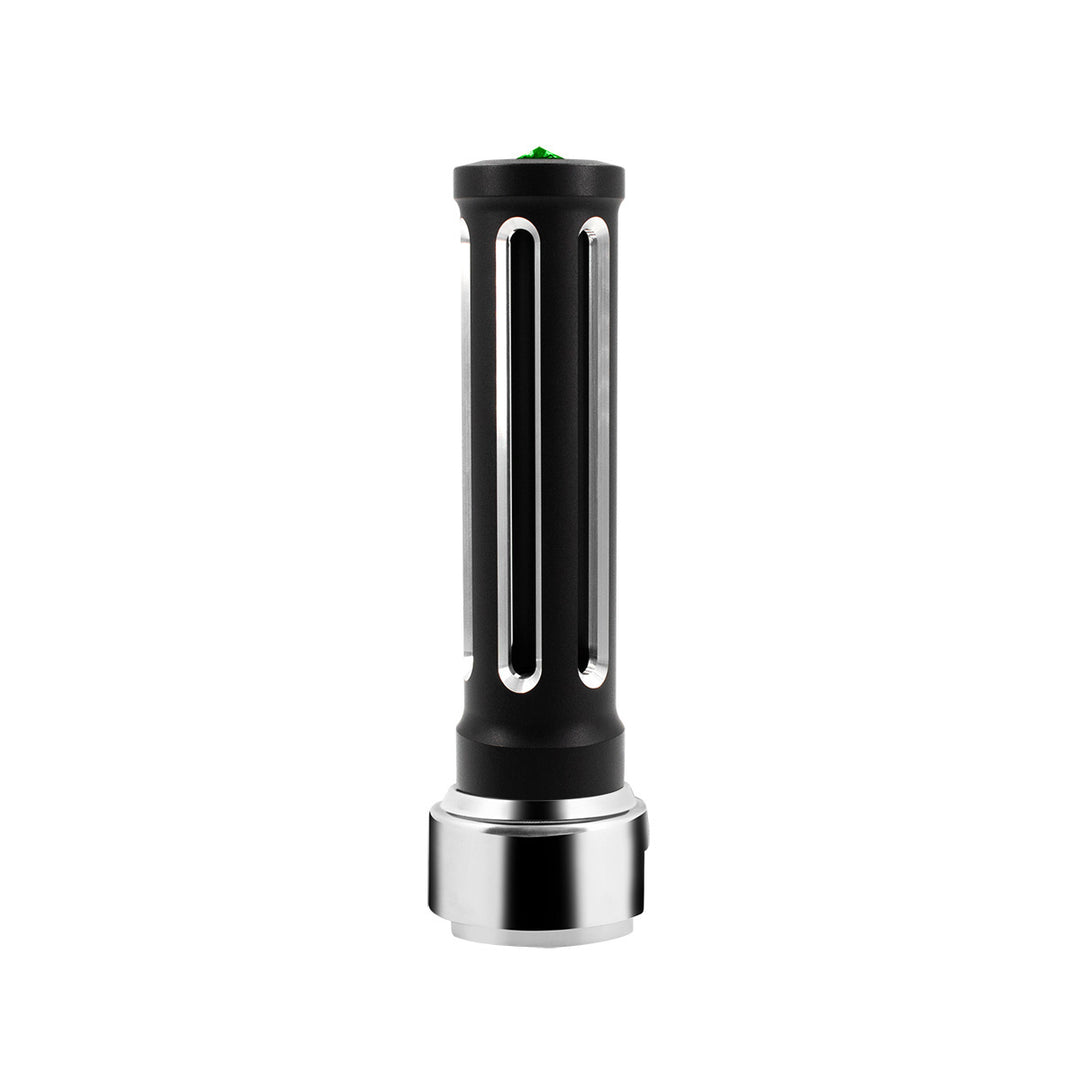 Thread-On Matte Black Sonoma Style Gearshift Knob With LED 13/15/18 Speed Adapter - Dark Green Crystal/Green LED