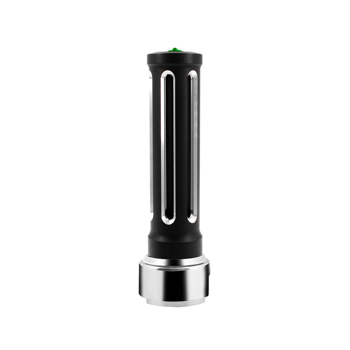 Thread-On Matte Black Sonoma Style Gearshift Knob With LED 13/15/18 Speed Adapter - Dark Green Crystal/Green LED
