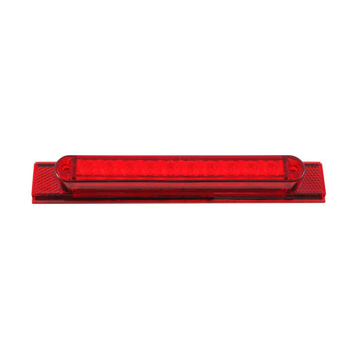 10 LED Conspicuity Reflector Plate Light With Red Reflector - Red LED/Red Lens (Each)