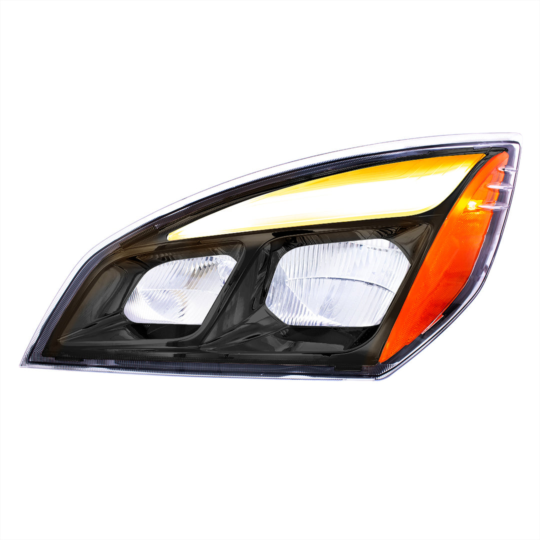 Black LED Headlight For 2018-2024 Freightliner Cascadia - Driver