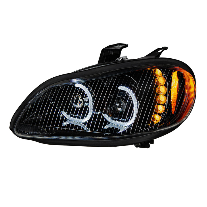 Black LED Projection Headlight Assembly For 2003-2024 Freightliner M2 - Driver