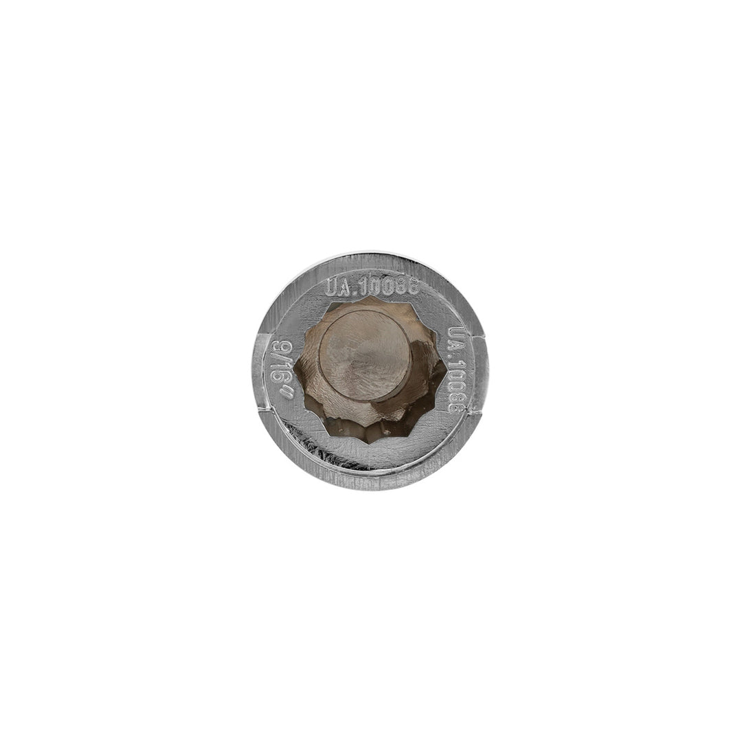 9/16" x 7/8" Chrome Plastic Pointed Nut Cover - Push-On