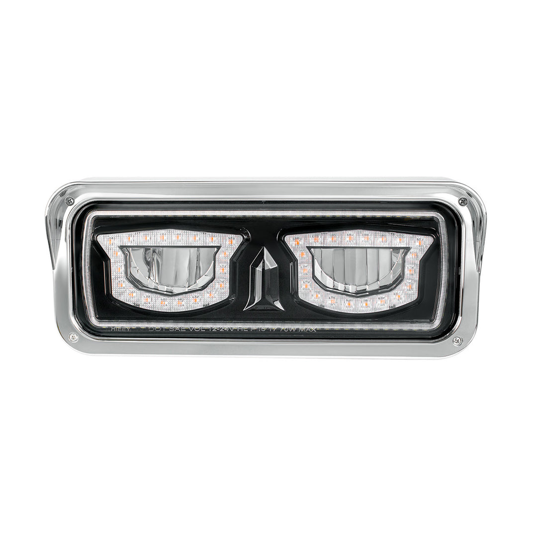High Power Blackout LED Headlight With Turn Signal And Position Light - Passenger