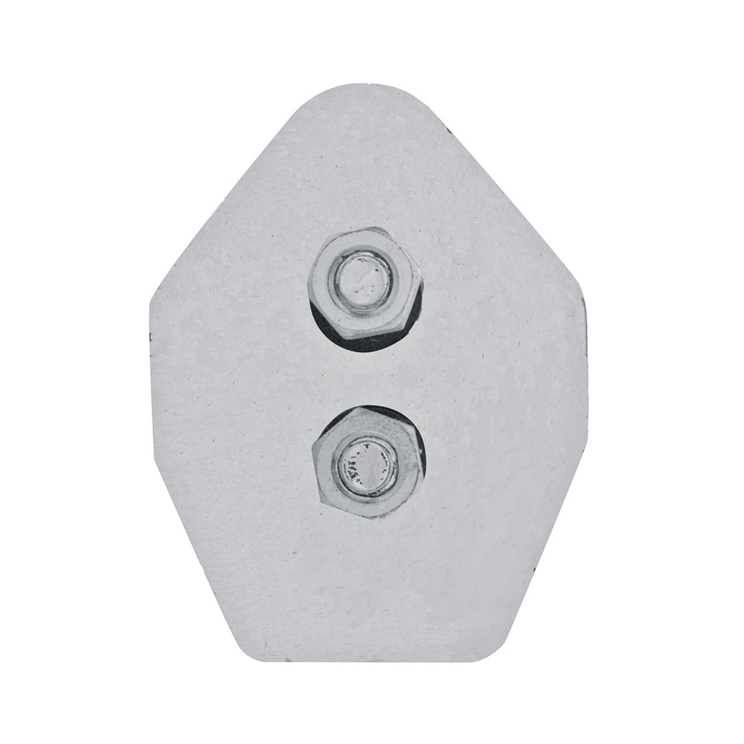 28" Chrome 45 - Degree Angled Mud Flap Hangers - 1-1/8" Bolt Pattern - Competition Series (Pair)
