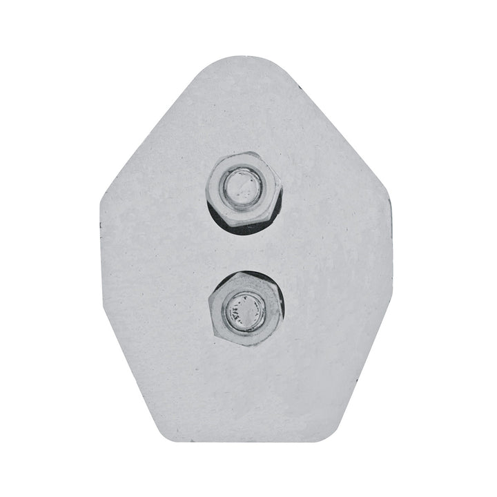 28" Chrome 45 - Degree Angled Mud Flap Hangers - 1-1/8" Bolt Pattern - Competition Series (Pair)