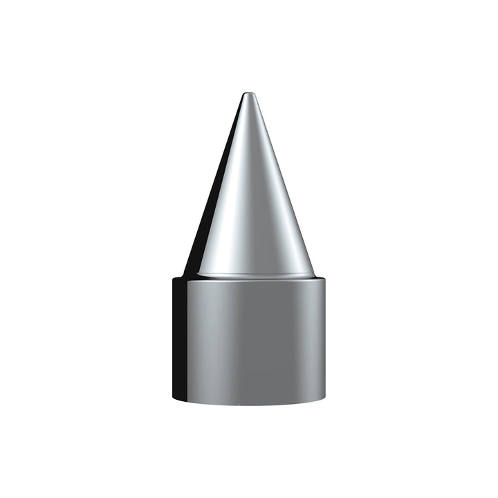 1-1/2" x 4-1/4" Chrome Plastic Stiletto Nut Covers - Push-On (10-Pack)