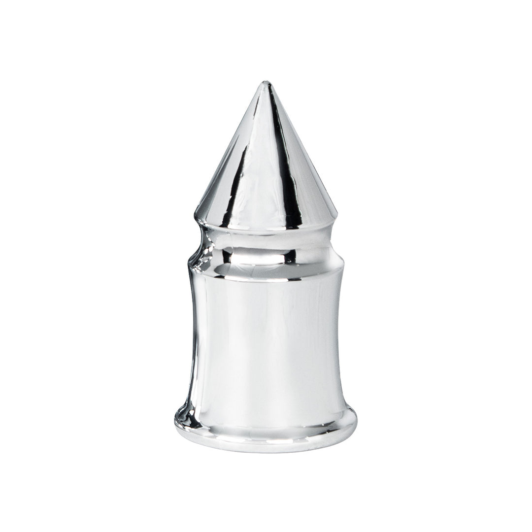 33mm X 4-3/8" Chrome Plastic V - Spike Nut Covers - Thread-On (60-Pack)