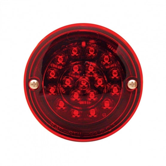 19 LED Stud Mount Light With License Light (Stop, Turn &amp; Tail) - Driver (Bulk)