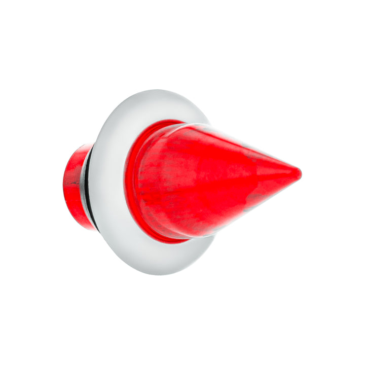 4 LED Dual Function 3/4" Mini Spike Light With Stainless Steel Bezel (Clearance/Marker) - Red LED/Red Lens