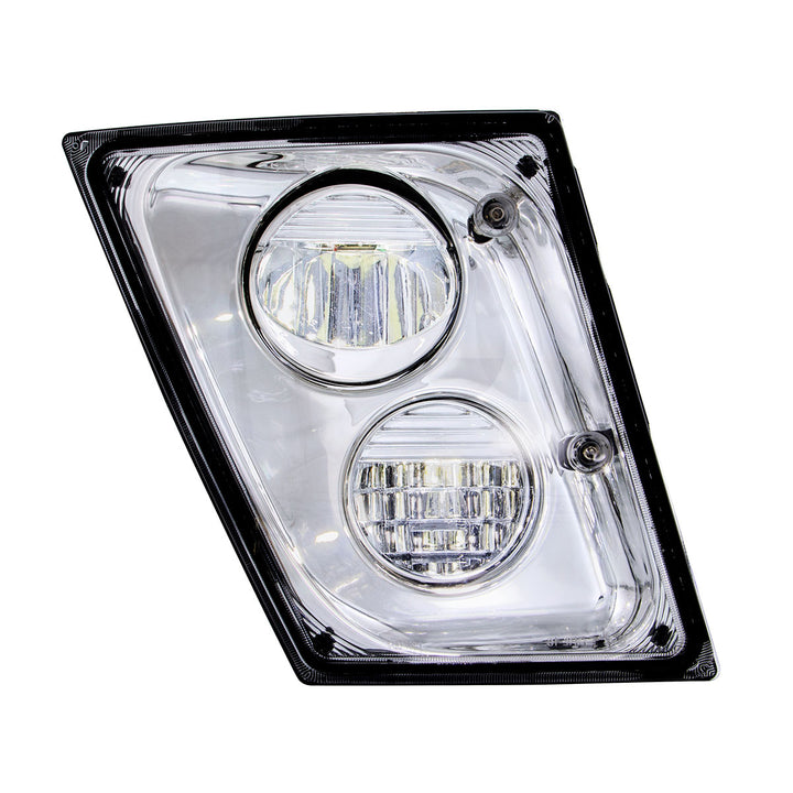 2 High Power LED Chrome Driving Light &amp; Fog Light For 2003-2017 Volvo VNL - Passenger/Right