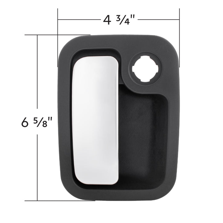 Chrome Exterior Handle For 1997-2002 Kenworth T2000 - Driver (Bulk)