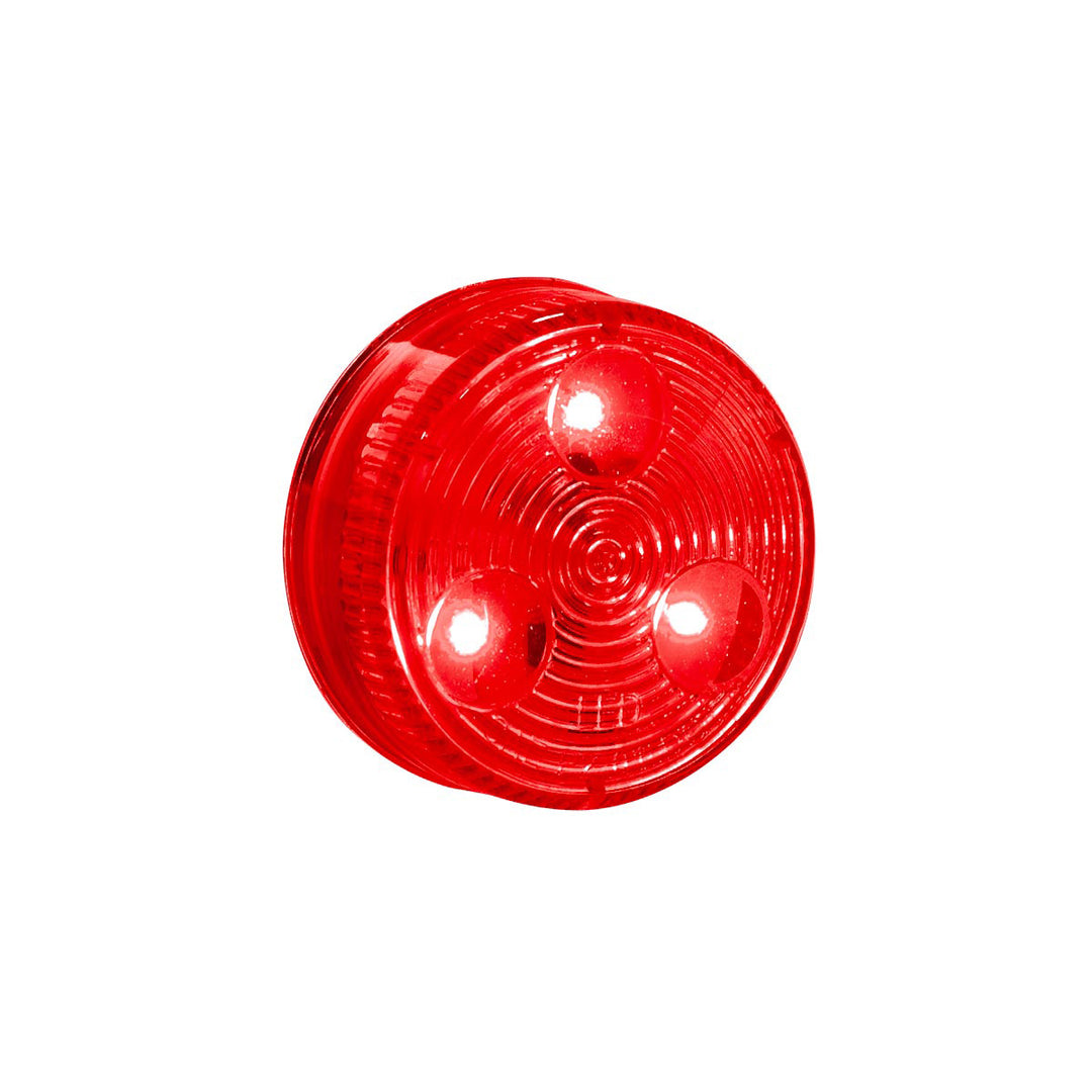 3 LED 2" Round Low Profile Light (Clearance/Marker) - Red LED/Lens (Bulk)
