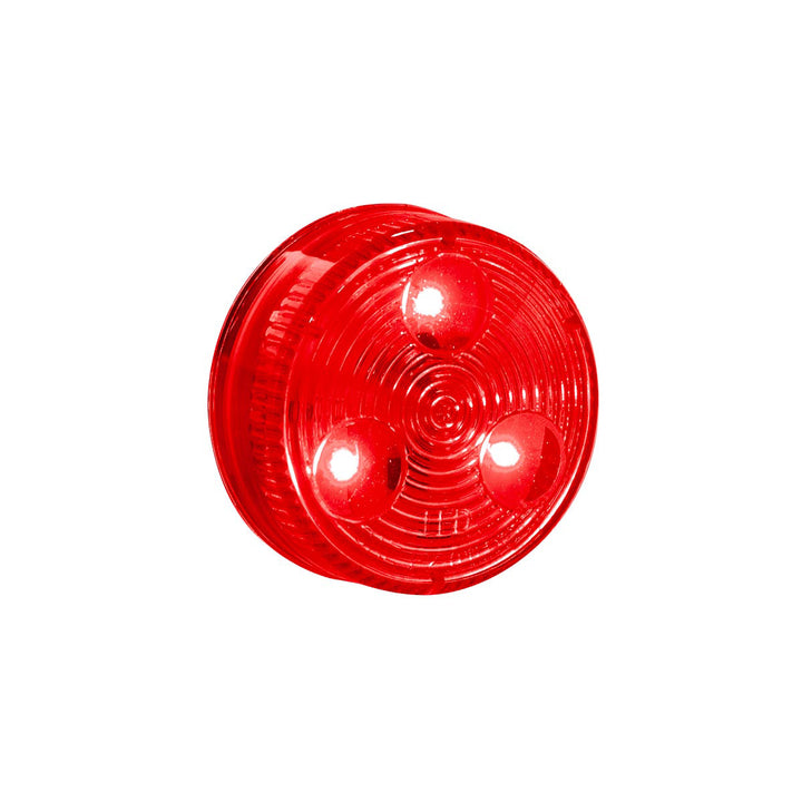 3 LED 2" Round Low Profile Light (Clearance/Marker) - Red LED/Lens (Bulk)
