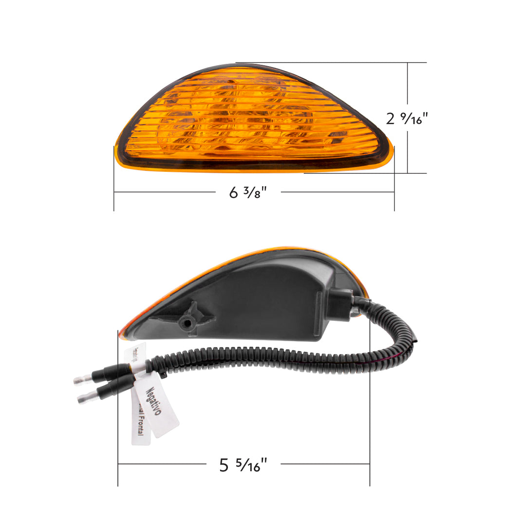 Black LED Projector Headlight With Rear Facing Turn Signal For International Durastar 2002-2018 - Passenger