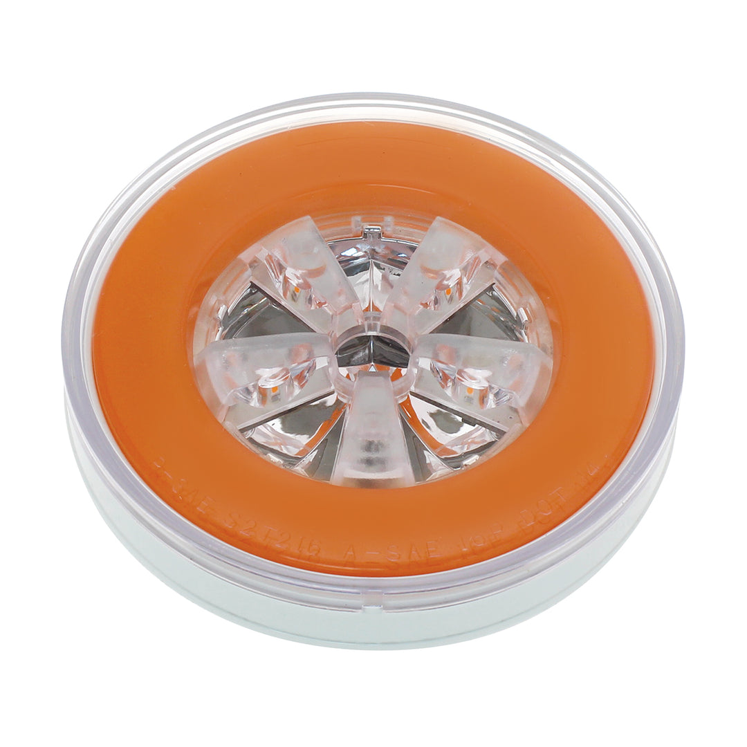 18 LED 4" Round GloLight (Turn Signal) - Amber LED/Amber Lens (Bulk)