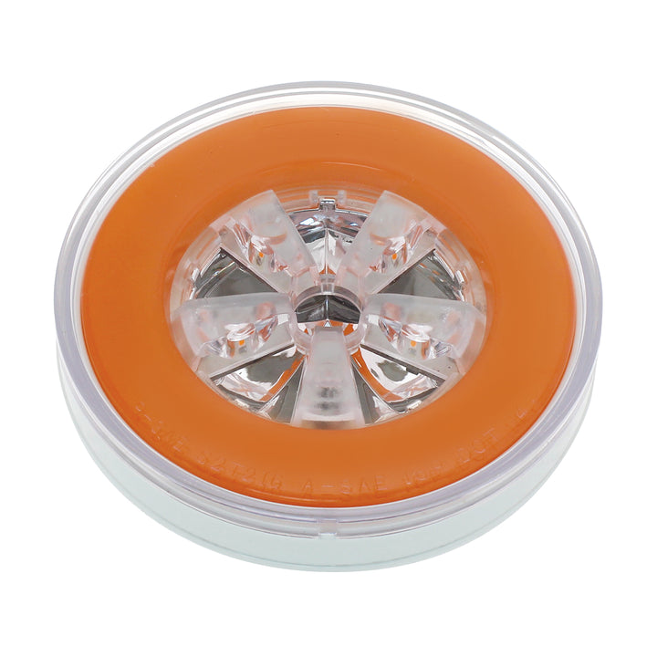 18 LED 4" Round GloLight (Turn Signal) - Amber LED/Amber Lens (Bulk)