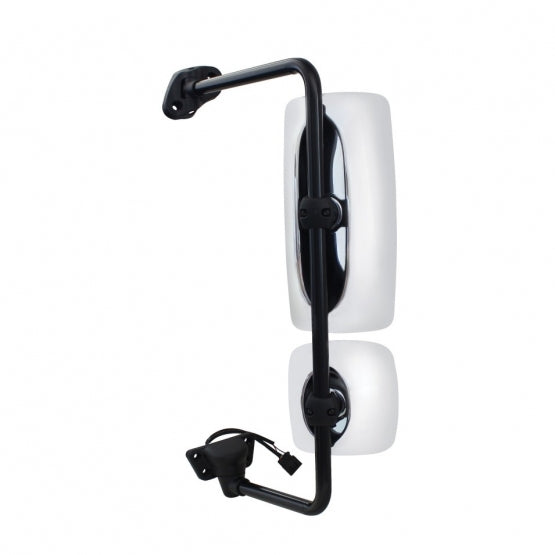 Chrome Mirror Assembly With Power Adjust &amp; Heated For Freightliner M2 - Driver
