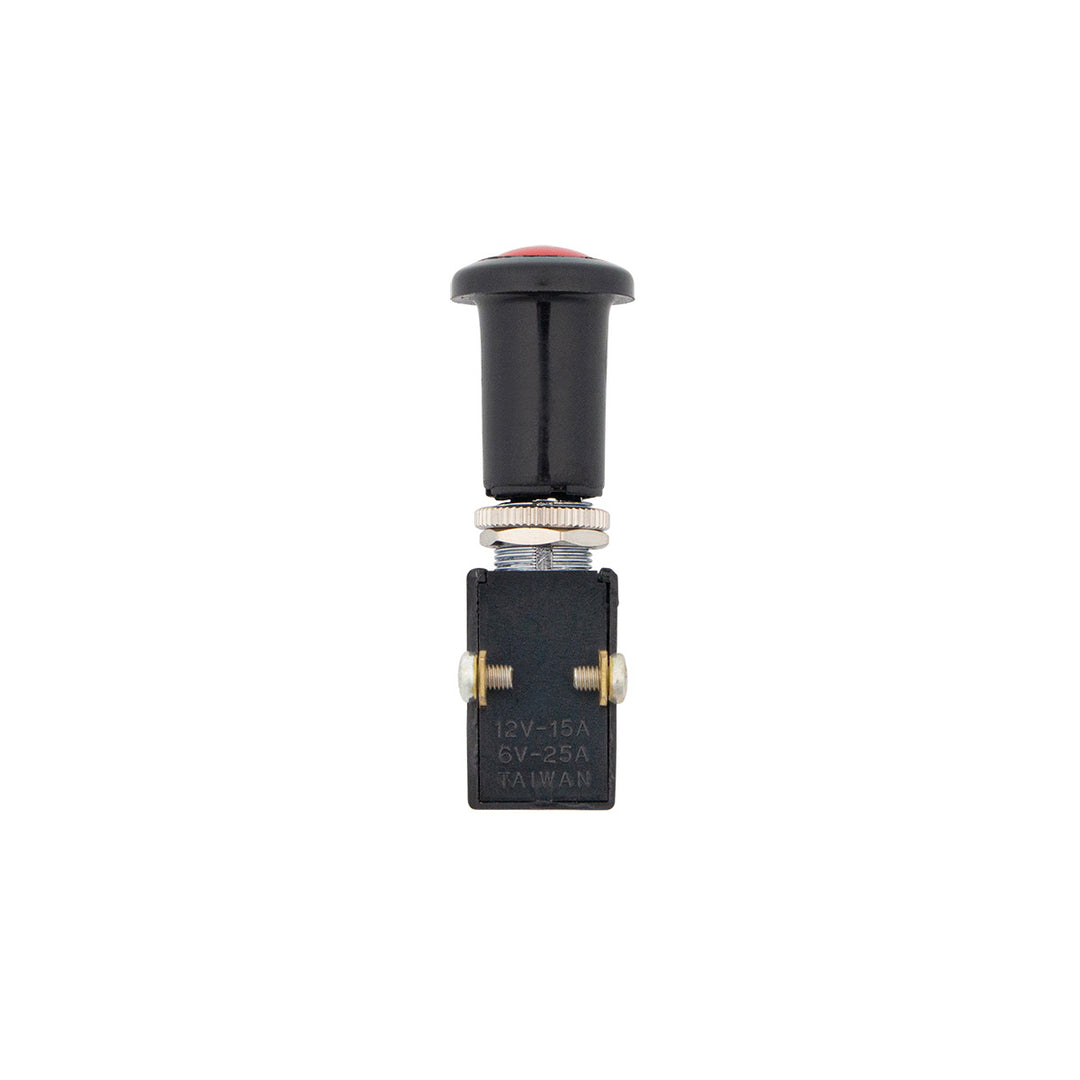 Red Illum Push - Pull Switch 15 Amp 12V S.P.S.T. On/Off 1 Pc.