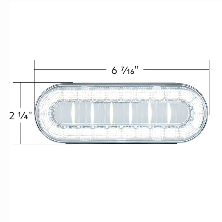 30 LED 6" Oval Lumos Light I - Series (Back-Up) - White LED/Clear Lens