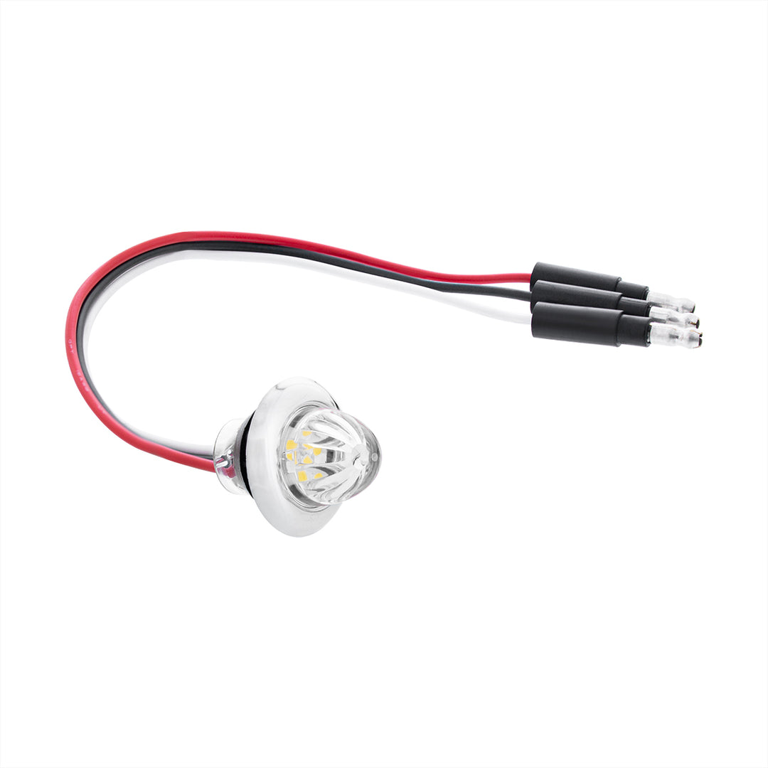 4 LED Dual Function 3/4" Mini Watermelon Light (Clearance/Marker) - Red LED/Clear Lens