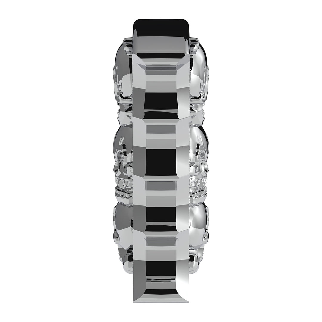 Thread-On Skulls Pistol Grip Gearshift Knob - Chrome