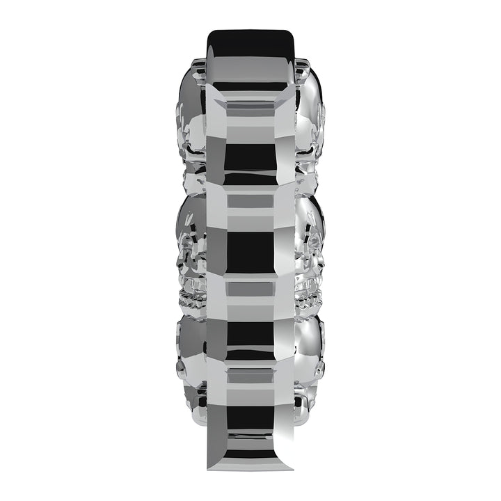 Thread-On Skulls Pistol Grip Gearshift Knob - Chrome