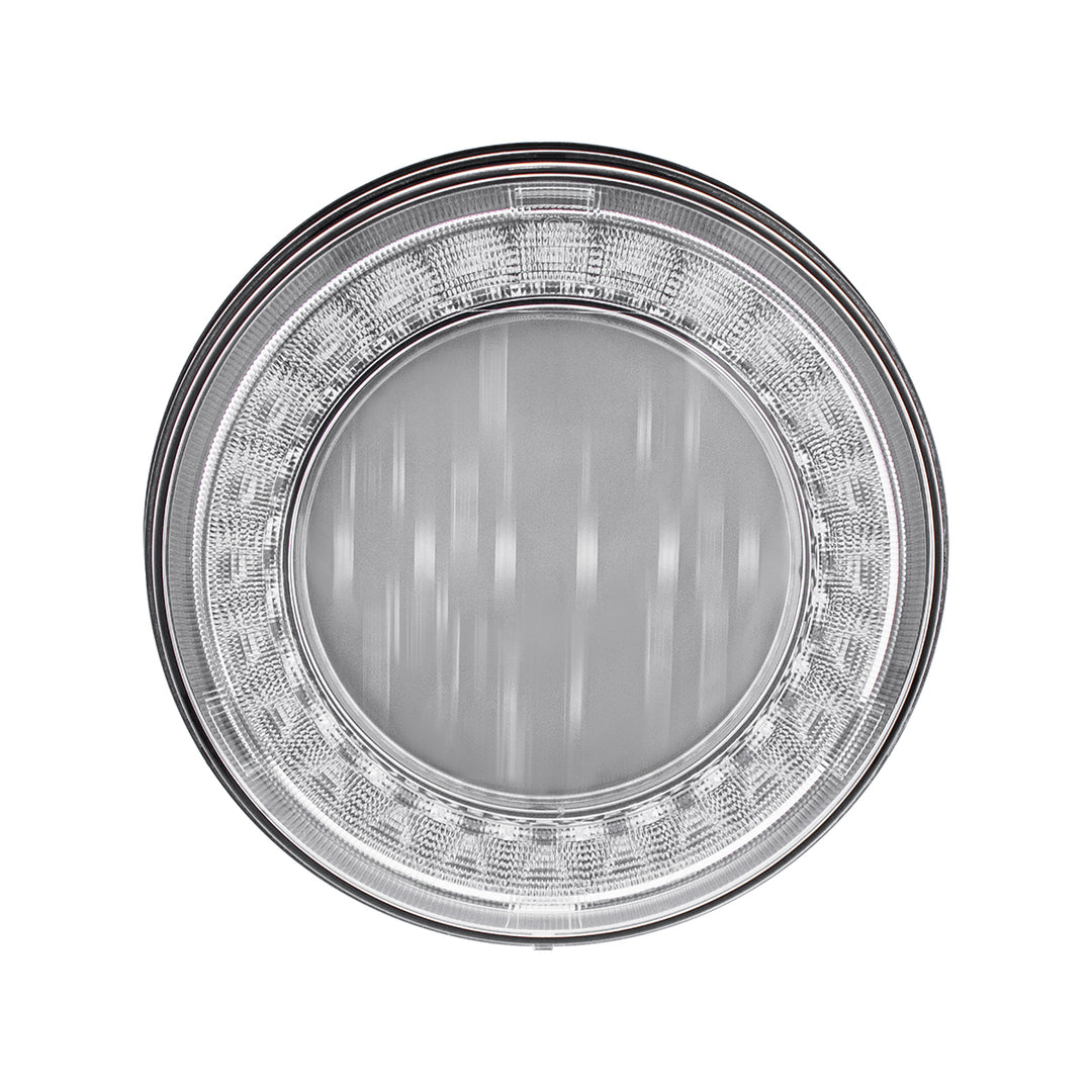 30 LED 4" Round Lumos Light I - Series (Stop, Turn &amp; Tail) - Red LED/Clear Lens