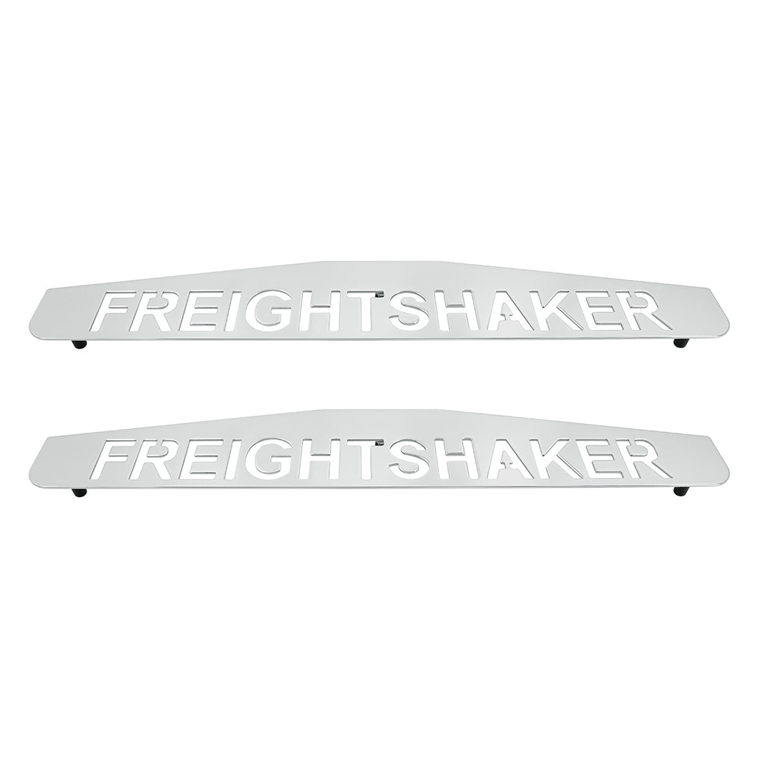 4" x 24" Chrome Freightshaker Bottom Mud Flap Plate - Welded Stud (Card of 2)