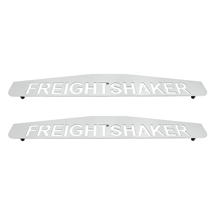 4" x 24" Chrome Freightshaker Bottom Mud Flap Plate - Welded Stud (Card of 2)
