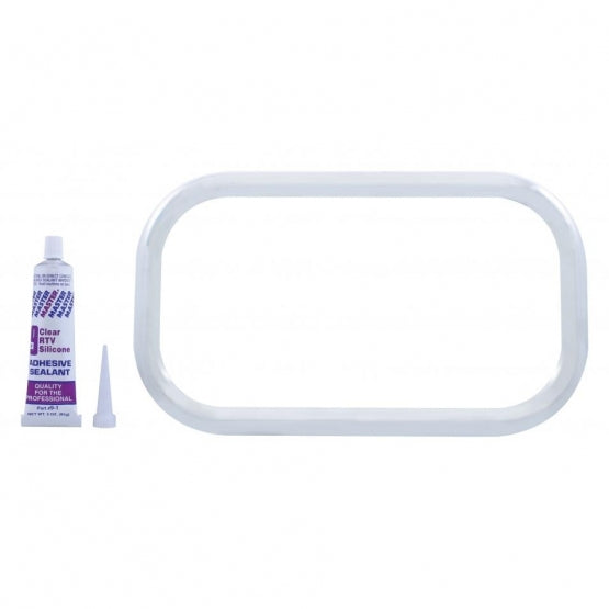 Stainless Curved View Window Trim With Sealant Adhesive For Freightliner