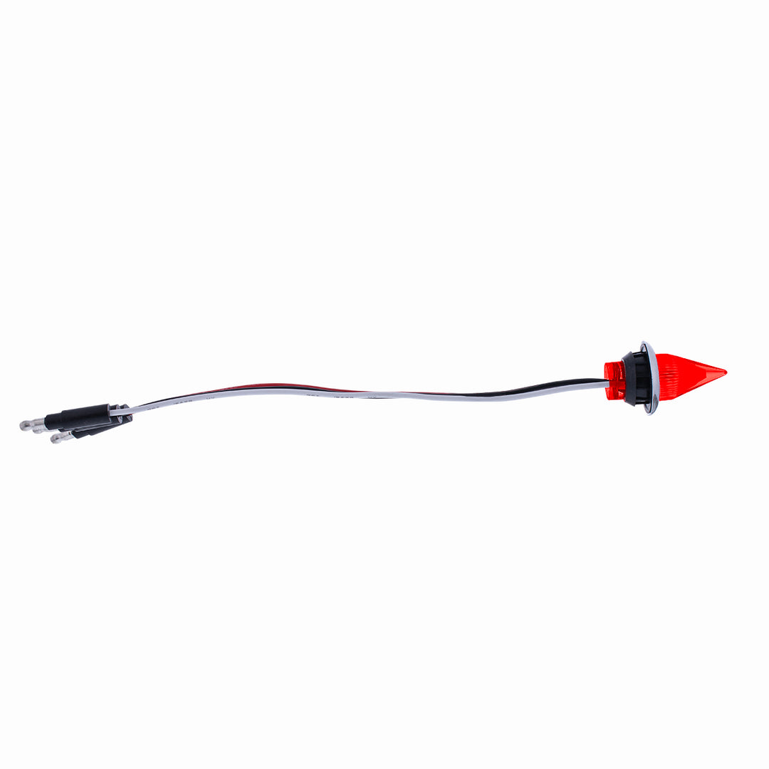 4 LED Dual Function 3/4" Mini Spike Light With Stainless Steel Bezel (Clearance/Marker) - Red LED/Red Lens