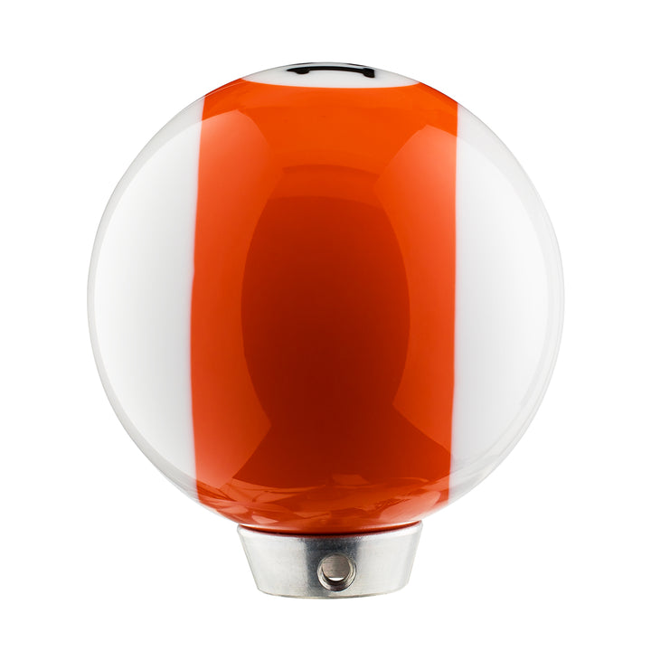 Number 13 Pool Ball Gearshift Knob - Gloss Orange Striped