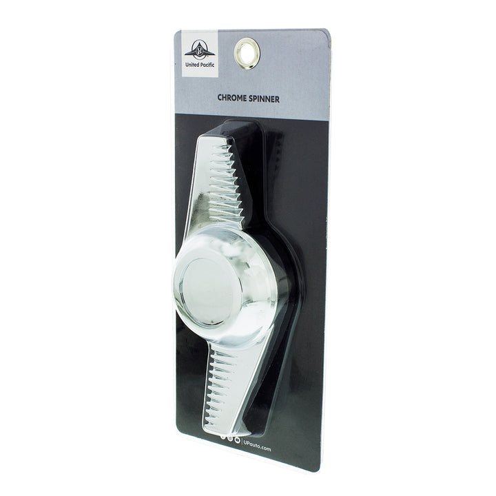 Chrome Plastic 2 - Bar "Groovy" Hubcap Spinner