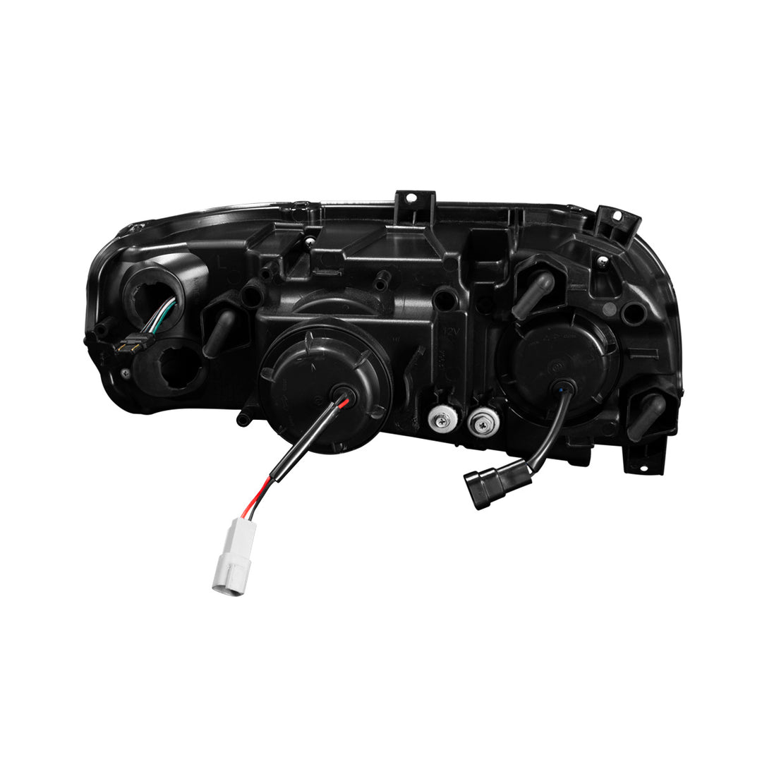 Chrome Projection Headlight With LED Turn Signal &amp; Light Bar For 2008-2024 Peterbilt 389 - Driver